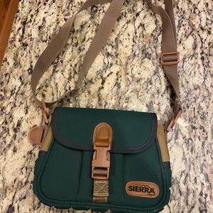 Sierra Green and Tan Crossbody Bag